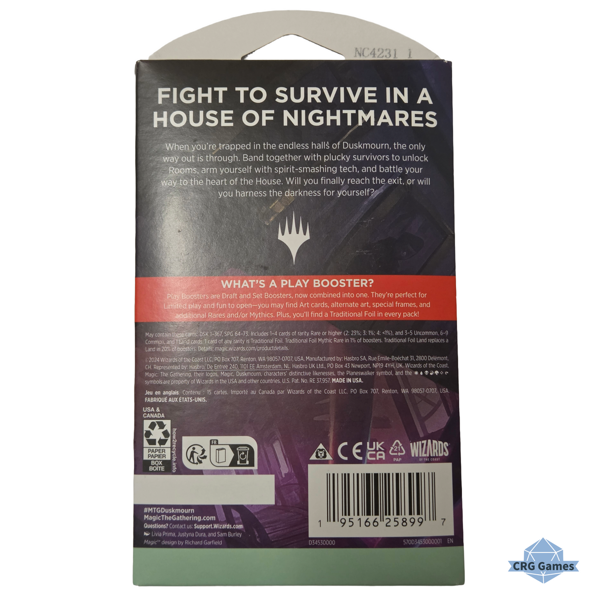 Magic: The Gathering Duskmourn: House of Horror - Play Booster Pack - DSK