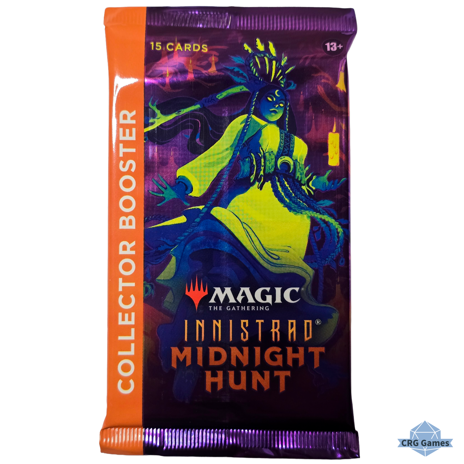Innistrad midnight hunt collector booster on white background