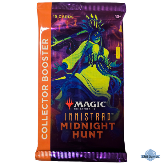Innistrad midnight hunt collector booster on white background