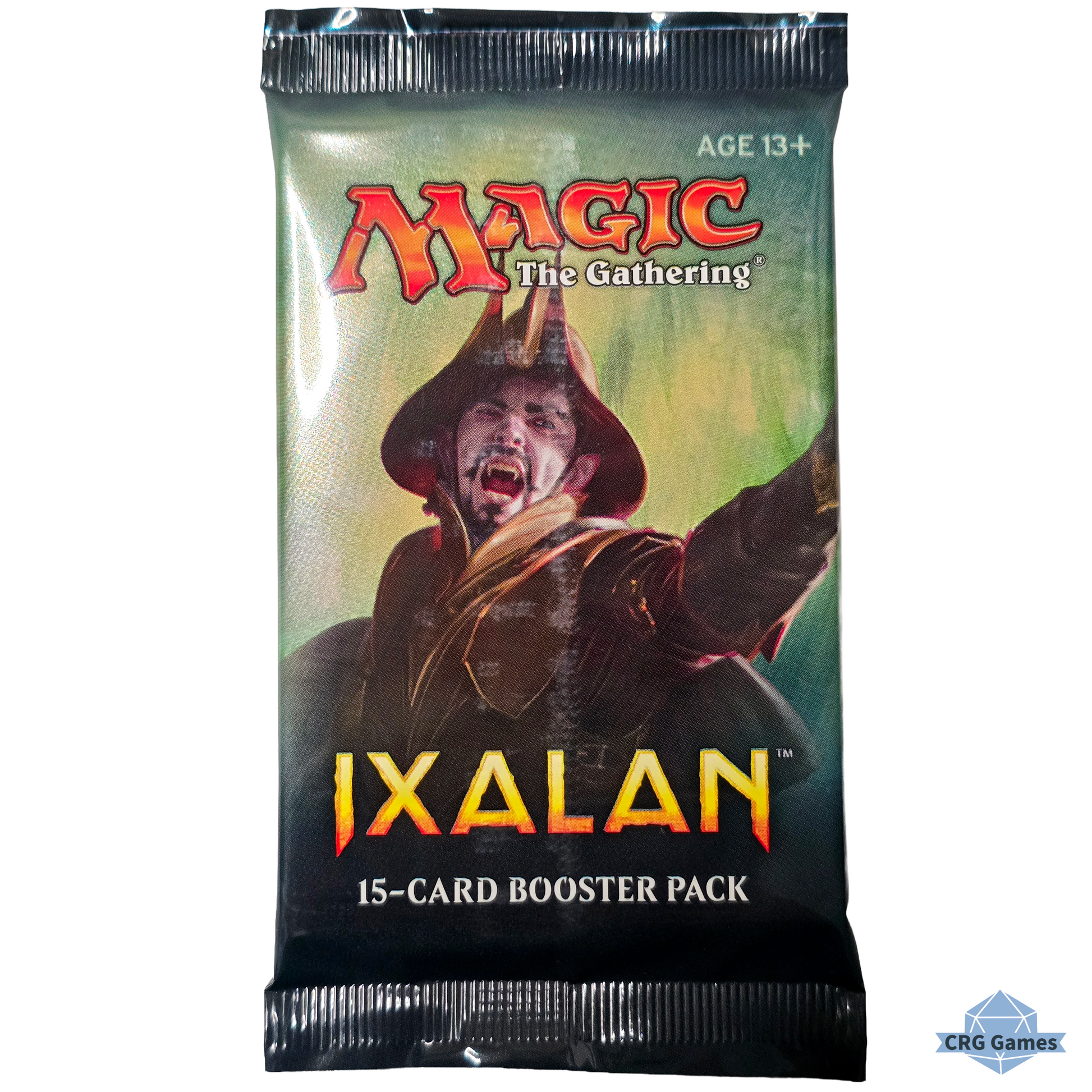Ixalan 15-card booster pack for Magic: The Gathering on a white background