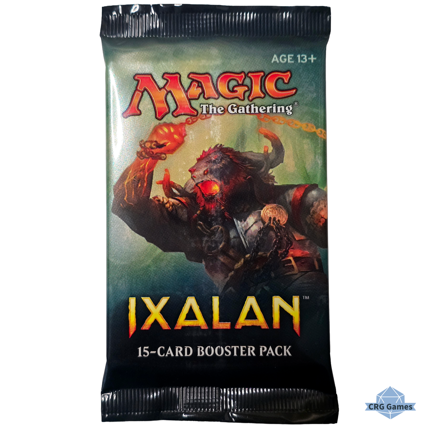 Ixalan 15-card booster pack for Magic: The Gathering on a white background