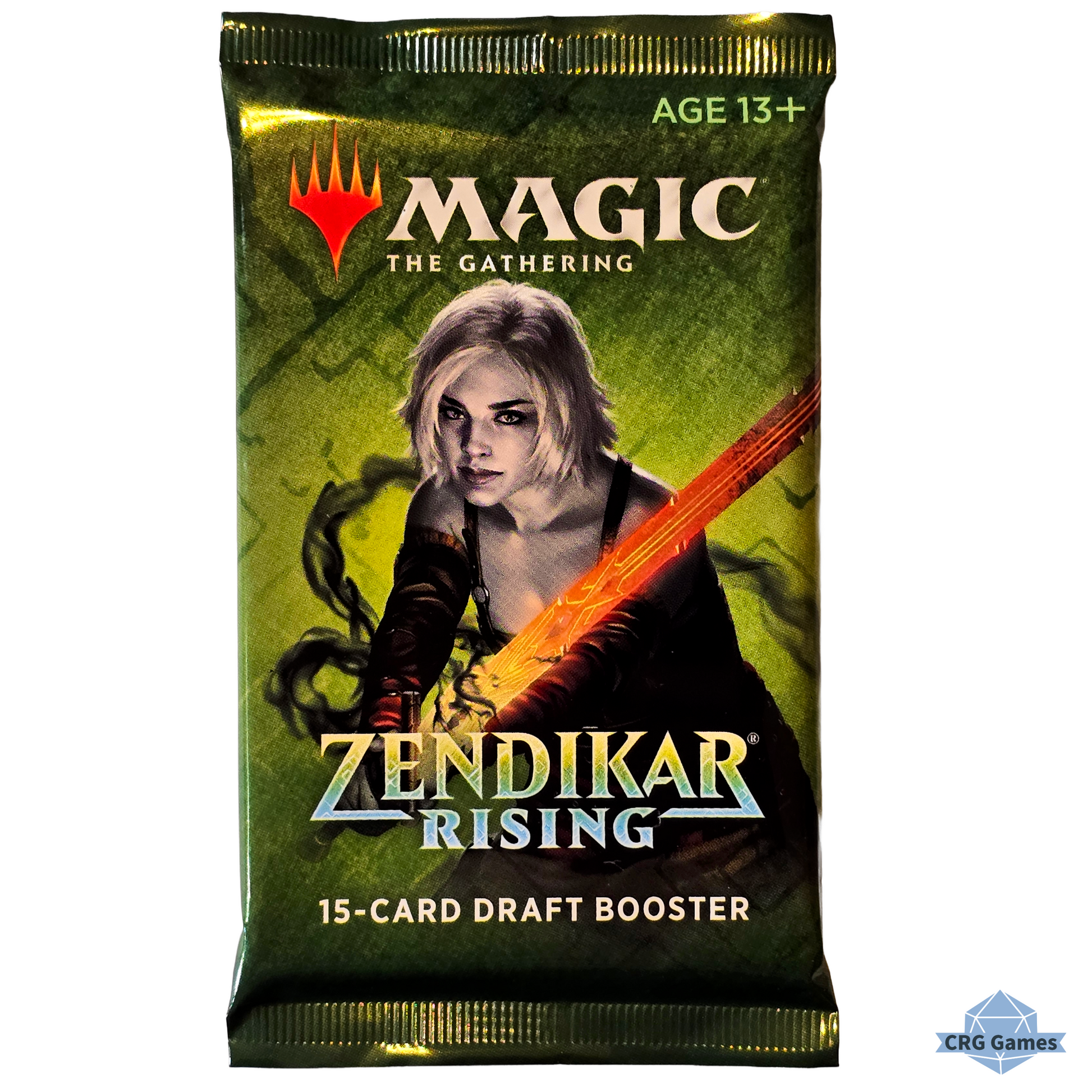 MAGIC: THE GATHERING Zendikar Rising 15-card draft booster pack with a character illustration on a